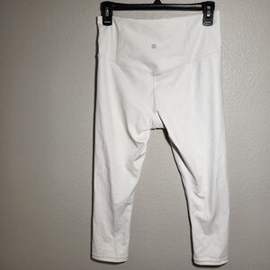 Athleta Womens Leggings Elation Capris Medium White